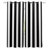 Simple Black&White Stripes Checkerboard Abstract Window Curtains For Kids Bedroom Living Room Bathroom Kicthen Door Hall 2pieces