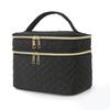 Travel Makeup Case Double Layer Makeup Bag with Handle And Multiple Compartments Cosmetic Organizer Case Portable Toiletry Bag for Women Business Trip