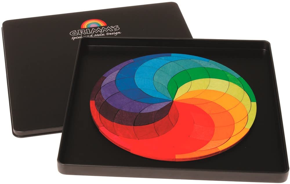 Spiel Von Grimm Und Der Gestaltung Holz Gebrüder Grimm Mini Magnetisches Puzzle Kreis Spirale Von Farbe