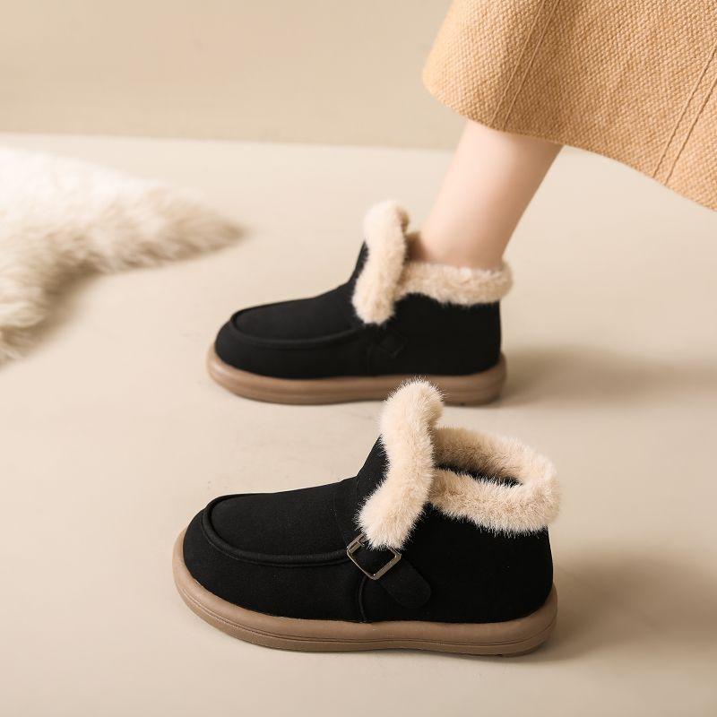 

Women s large size soft elastic winter warm cold padded snow boots non-slip wear outdoor leisure sports cotton boots 42