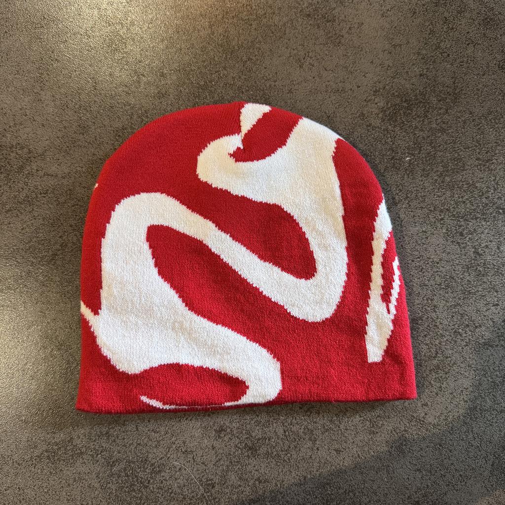 Halloween Knit Cap With High Top Design Acrylic Warm Hat For Autumn And Spring