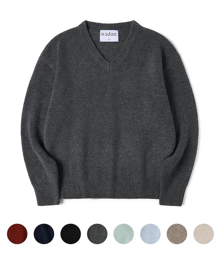 Nodeun [2Pack] Soft Wool Blend V-Neck Crop Knit - 8Color