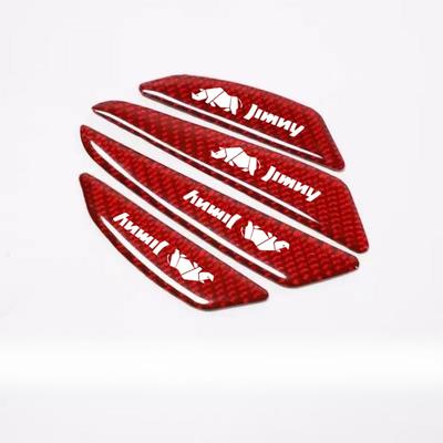 Suzuki Jimny Door Car Door Corner Carbon Fiber Scratch Suzuki Protector, Guard, Look, Prevention, 4-Pack (Red, Jimny) [Used]