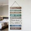 Inspirational Wall Art Decor Rustic Wall Hanging Plaque Farmhouse Wooden Door Sign Inspiring Positive Quotes Wall Decor for Office Bedroom Living Room
