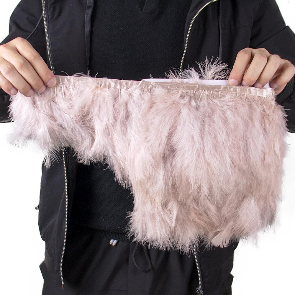 1M Fluffy Turkey Marabou Feathers Ribbon Trim 10-15cm for Wedding Party Clothing Dress Decoration Accessories Sewing Plumes