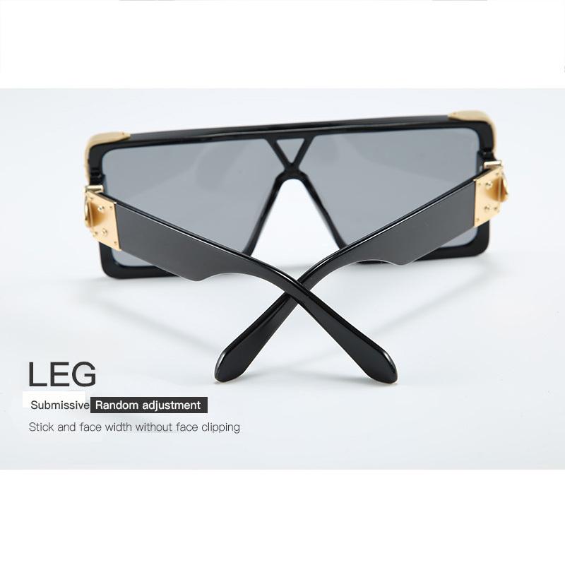 Fashion Oversized Square Sunglasses Men Lens Outdoor Tourism Sunscreen Sunshade Glasses Goggles non-polarized
