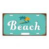 Summer Beach Retro Tin Sign Licenses Plate Plaque Metal Vintage Poster for Pub Bar Surf