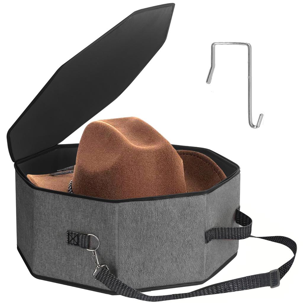 Large Capacity Outdoor Foldable Hat Box Denim Hat Storage Bag Unisex Hat Storage Rack