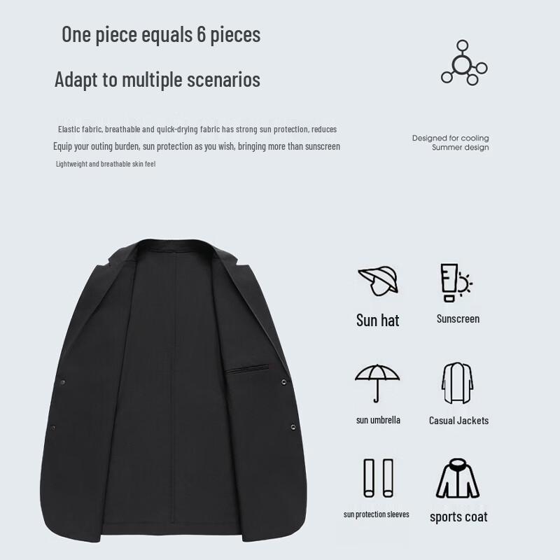 SHANSHAN Men's 2026 Spring Cool Sun Protection Casual Blazer