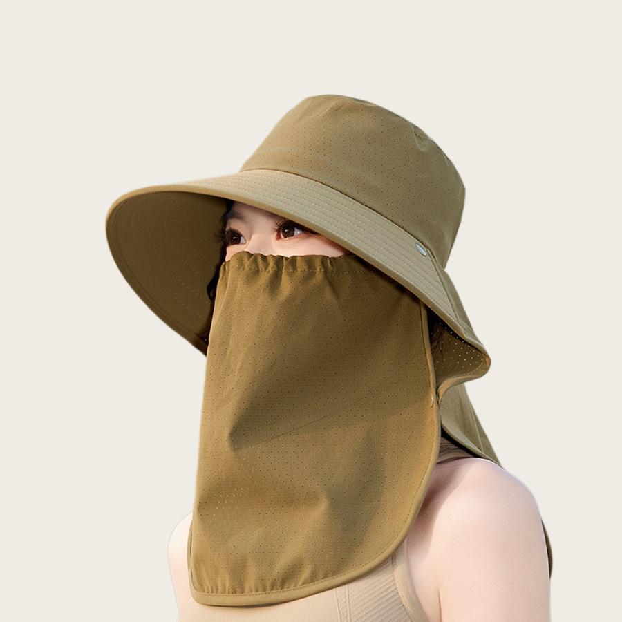 Multifunctional Sun Hat For Women Summer Outdoor Protection, Breathable Face Cover, Unisex Uv Protection, Wide-Brimmed Hat One Size