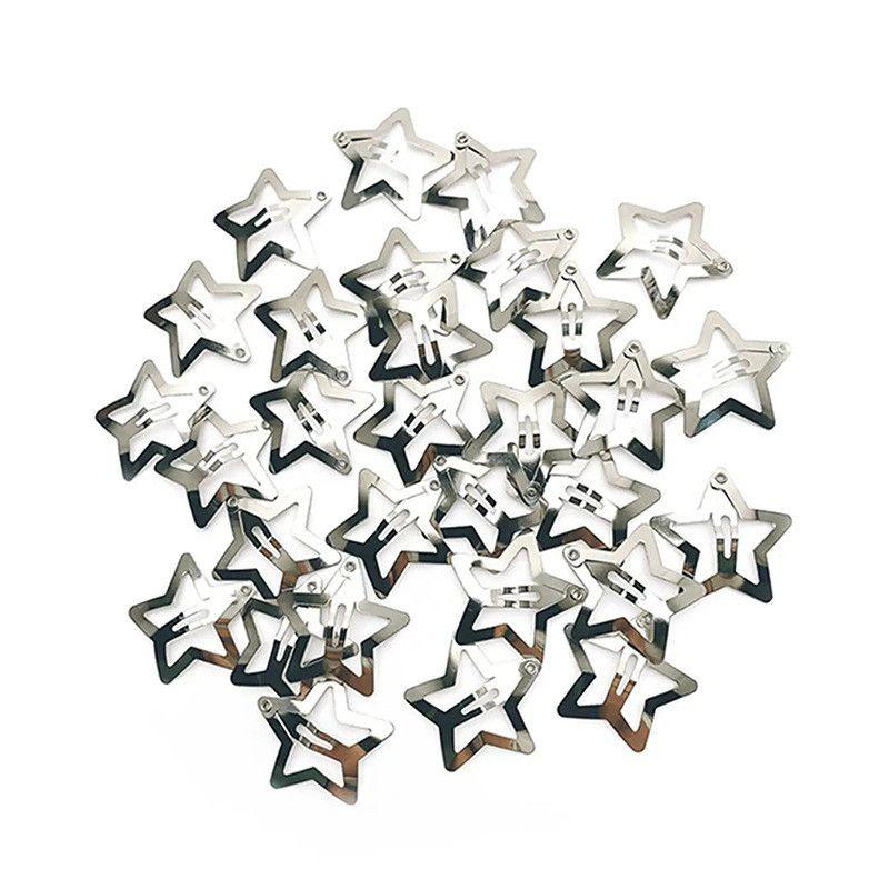 Y2g Sexy Five-Pointed Star Hairpin Easiest for Match Silver BB Clip Hair Clip Fashion Hair Clips Hair Accessories Side Fringe Clip