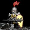Medieval Lion Knight Minifigure: Castle & Dragon Knight Building Blocks Compatible with Lego
