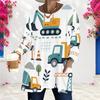 Ladies Plus Size Long Sleeve Pocket T Shirt Loose Soft Casual Everyday Leisure Blouse