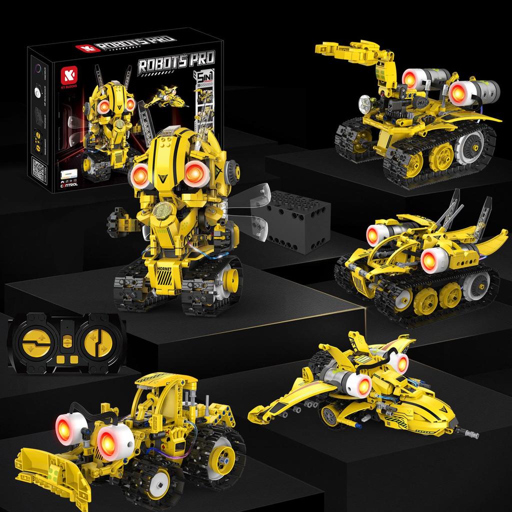 5-in-1 Electric Remote-Control Transformer Robot Building Kit