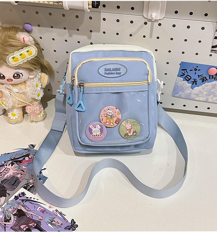 2025 autumn new transparent messenger bag casual simple student fashion pain bag bag personalized mobile phone bag