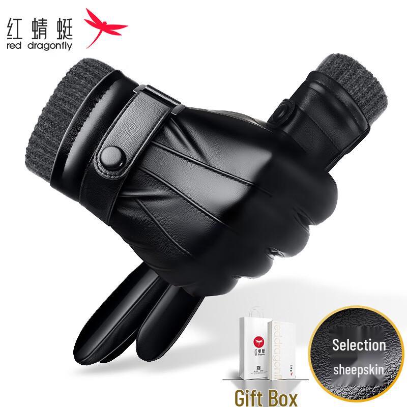 

RED DRAGONFLY Men s Winter Sheepskin Touchscreen Gloves