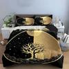 Sun Moon Tree Art Decor Bedding Set with 1 Duvet Cover 2 Pillowcases Single Double King Queen, Gift