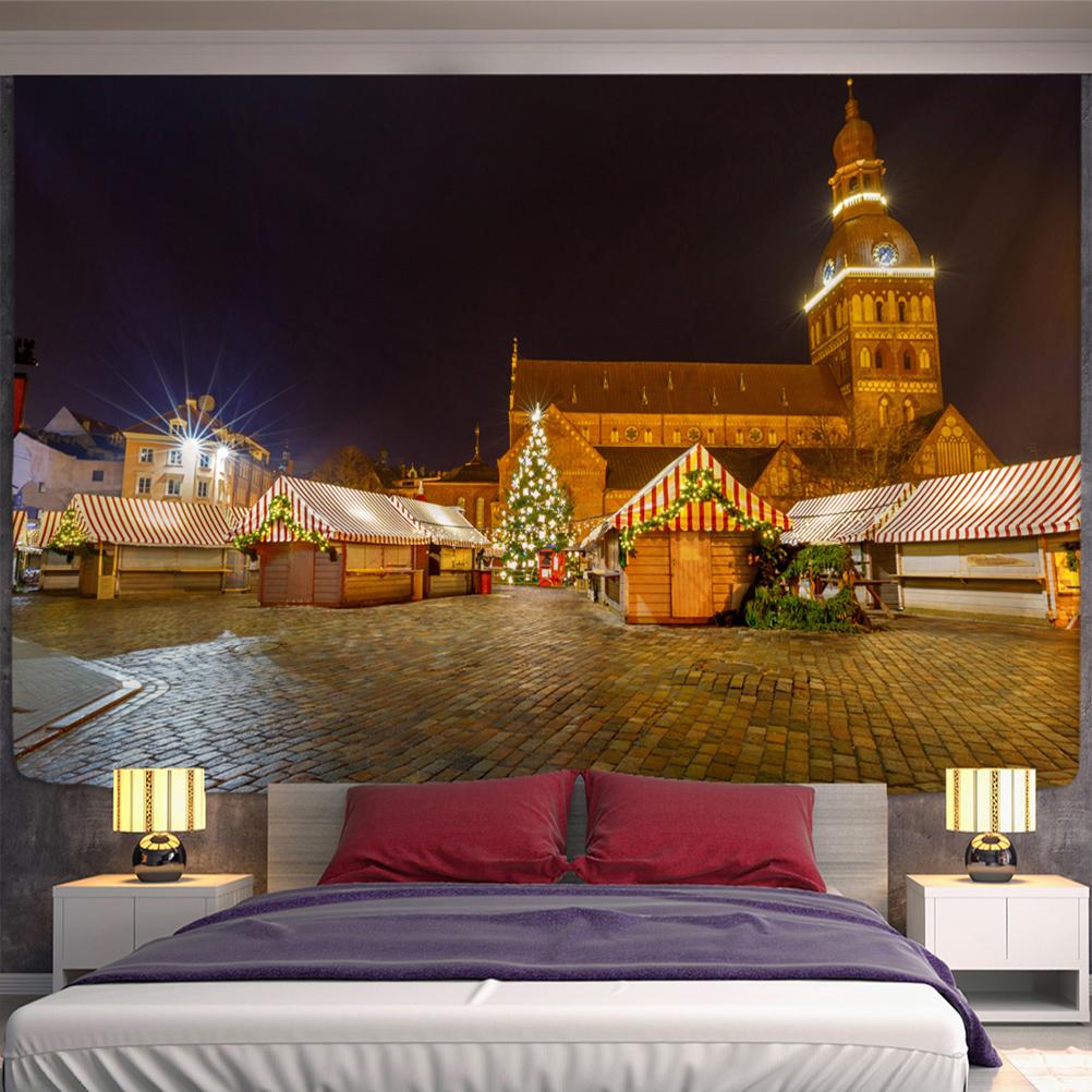 Boże narodzenie śnieg gobelin ze zwierzętami wiszący na ścianie Hippie Tapiz karta tarota czary dormitorium salon wystrój domu