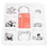 100pcs Steel Dental Sectional Contoured Matrices with 2 Rings Dental Supplies Accessory