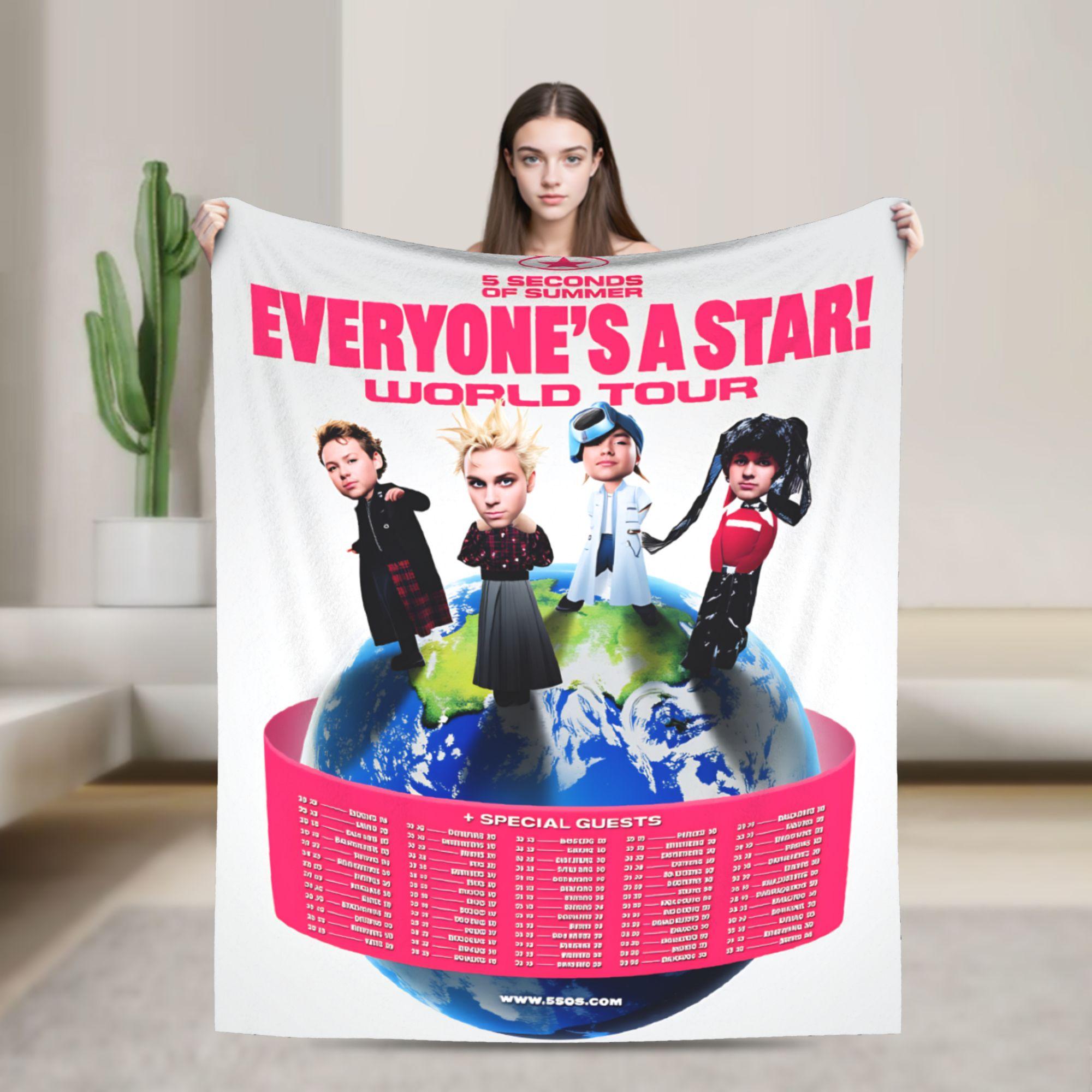 

Luke Robert Hemmings Flannel Blankets 5 S-Seconds Summer Warm Throw Blanket for Bedroom Camping Funny Bedspread Sofa Bed Cover 75x90cm
