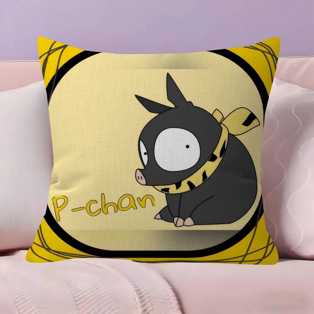 Anime Cute Ranma P Chan Ryogas pig Maple Design Cushion Cover Happy Autumn Harvest decor Holiday Decorati Pillow Cover