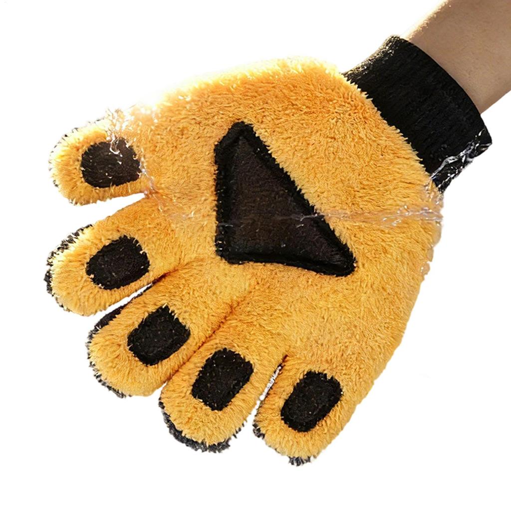 Car Washing Gloves Microfiber Car Cleaning Brush Double-Faced Coral Fleece Cleaning Brush Gloves Car Detailing Cleaner Care Tool