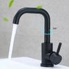 Black Nickel Bathroom Basin Stainless Faucet Steel Hot Cold Wash Mixer Crane Tap 360 Rotation Sink Faucets Single Handle
