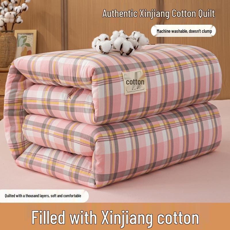 Xinjiang Katoen Dekbed: Dik, Warm, Machinewasbaar, voor Alle Seizoenen - Ideaal voor Lente, Herfst, Winter, Enkele & Dubbele Maten