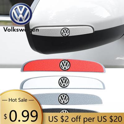 For VOLKSWAGEN VW 4pcs Rubber Car Door Anti-Collision Emblem Sticker Bumper Strip for Volkswagen Golf 6 7 Passat B5 Jetta Lavida