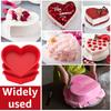 3Pcs Heart Shape Cake Pans 10 Inch Silicone Cake Molds BPA Free Cake Baking Tray Reusable Cake Baking Pans Nonstick Cheesecake