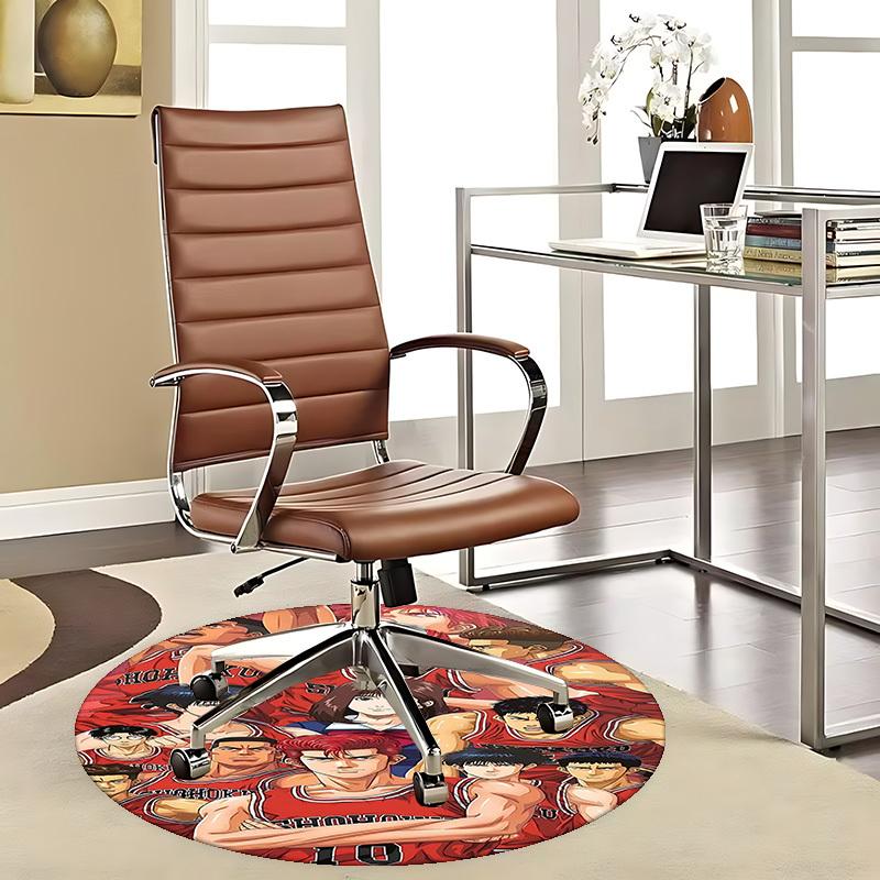 

1pc Slam Dunk Anime Design Round Carpet - Perfect for Office Chair Mat, Home Decor, Gaming Room, Seasonal Gift, Anti-Slip Flooring.K059 80cm by 80cm