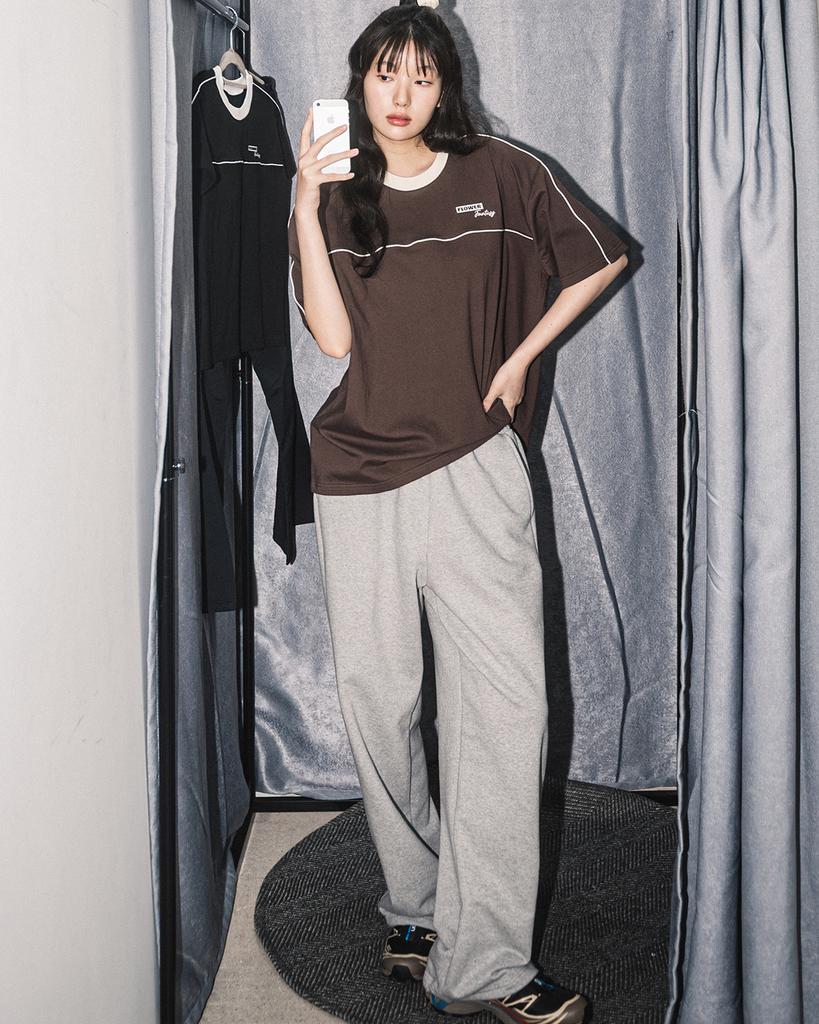 HAVISM Waist Contrast 2-Way Sweatpants(Grey)