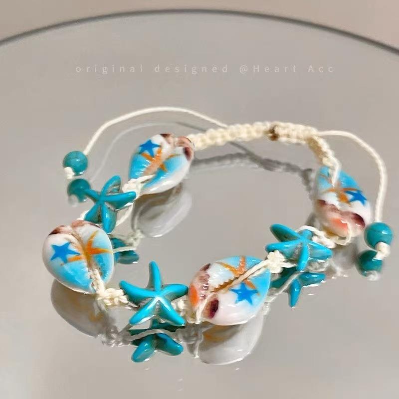 Shell Star Beaded Bracelet - Unique Design, Simple and Fashionable, Individualistic, Versatile and Retro Handcrafted Bracelet