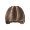 Cashmere autumn and winter new women's high-end solid color knitting outdoor warm fashion heavy ear protection casual
