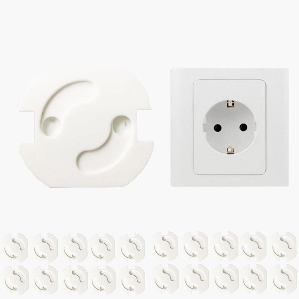 20 Pcs Electric Outle EU Standard Electrical Outlet Baby Safety Anti  Shock Plugs Protector Cover