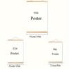 A Modern Style Solid Wood Poster Frame Hanger with Interchangeable Spacers for Rectangular Clip Picture Frames, Vertical Orientation, Reusable DIY