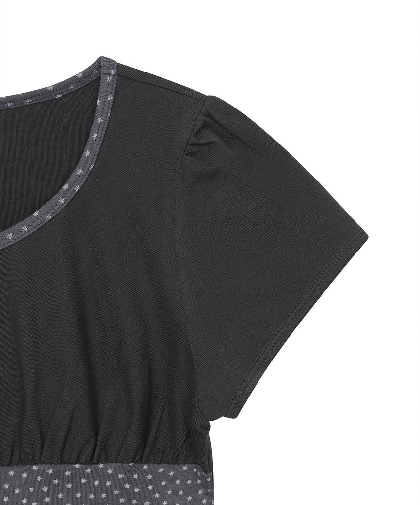 BAUF Star Puffed Slim Fit T-Shirt [Charcoal]