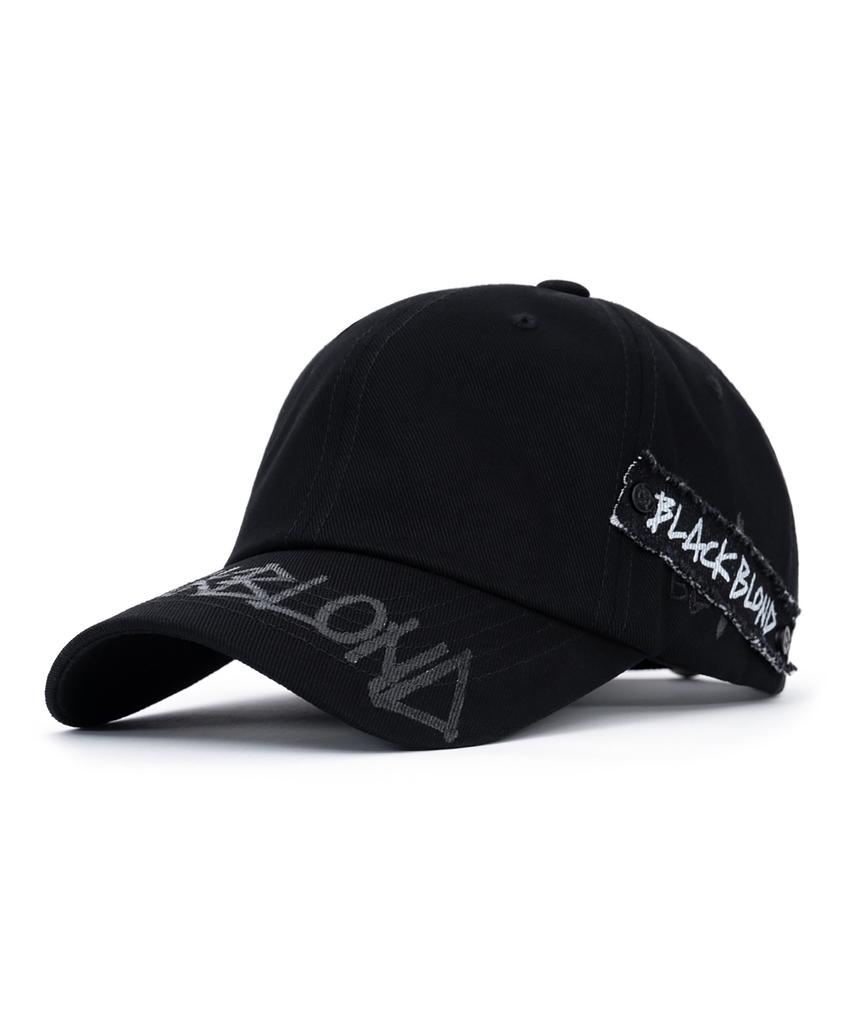 BLACKBLOND Vividi Side Patch Shadow Graffiti Logo Cap (Black)