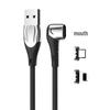 100W Magnetic Cross-Charging Cable: Elbow Type-C, for Android, Apple, 3-in-1