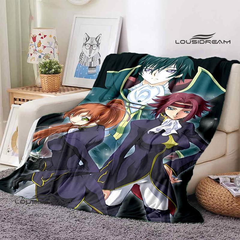 Code Geass Anime Printing Blanket Children's Warmth, Comfortable Blanket, Home Travel Blanket Fashion Birthday Gift