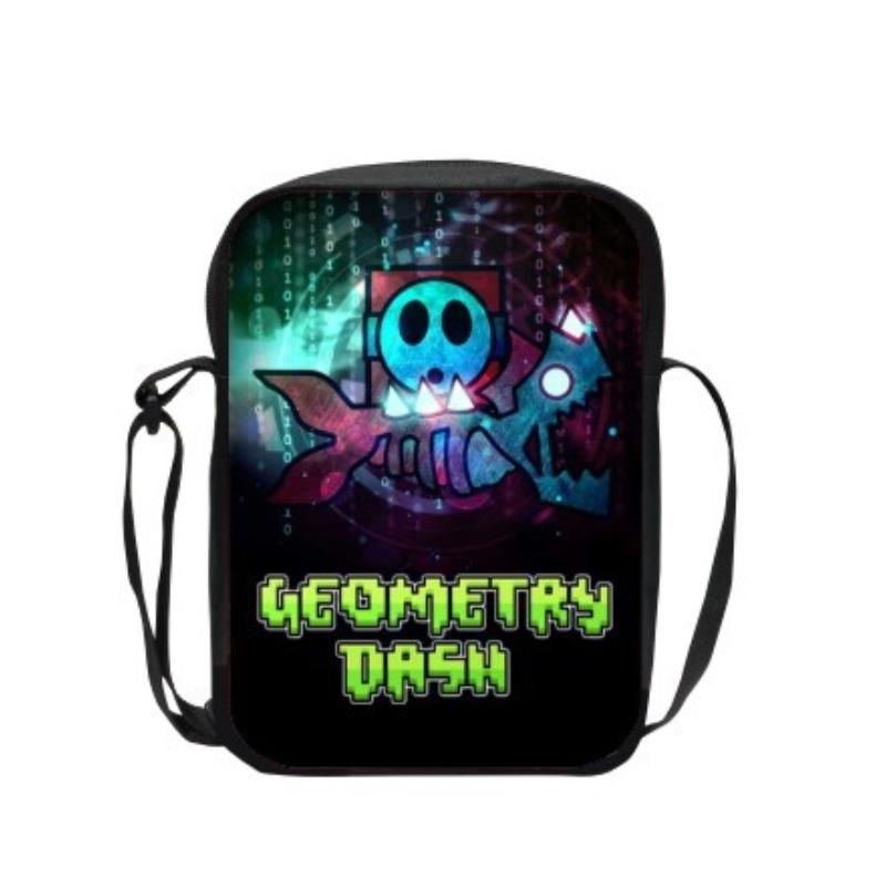 16-inch Children's Backpack Set Geometric Dash Durable Shockproof And Lightweight