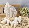 Lovely Reindeer Silicone Mould Christmas Elk Candle Molds Handmade Ornament Molds Casting Molds for Table Decoration