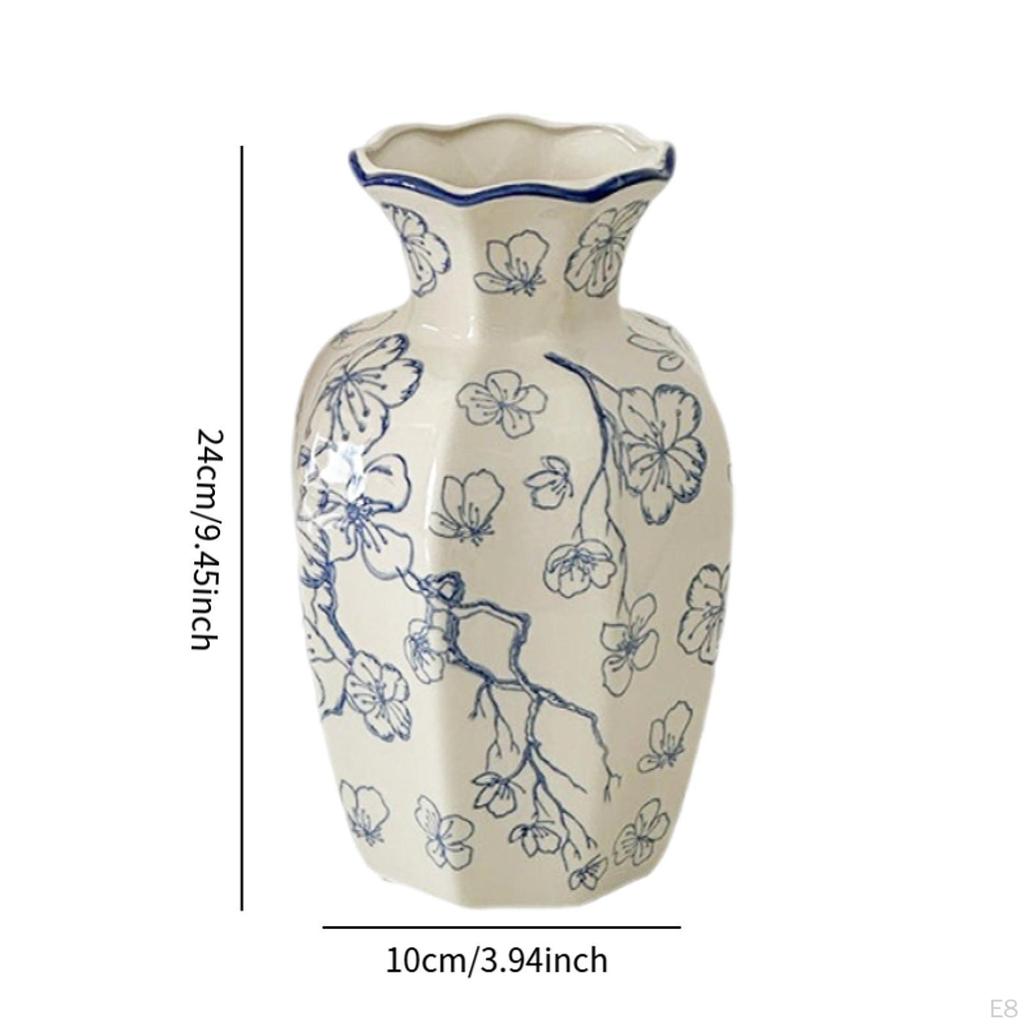 Blue And White Porcelain Vase for Floral Display In Office Or Home