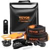 Off-Road Recovery Kit, 3" X 30', Heavy Duty Winch Recovery Kit with 30000 Lbs Tow Straps, 44092 Lbs D-Ring Shackles, Shackle Receiver, Snatch Block