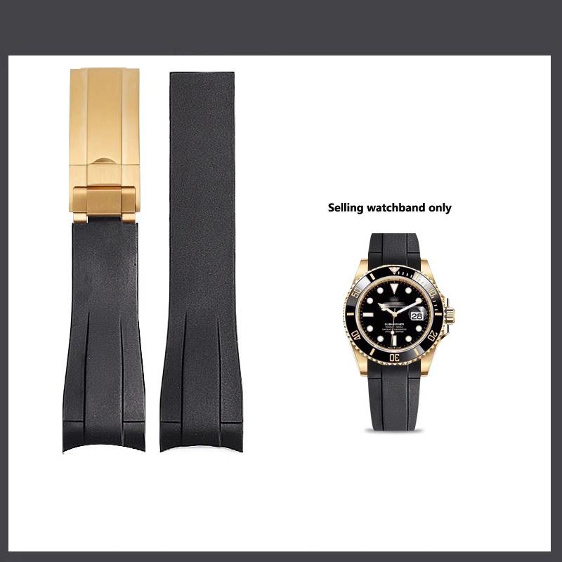 Silicone Watchband For Rolex DAYTONA SUBMARINER Yacht-Master GMT 20mm Black Dark Blue Red Brown White Green Rubber Watch Straps
