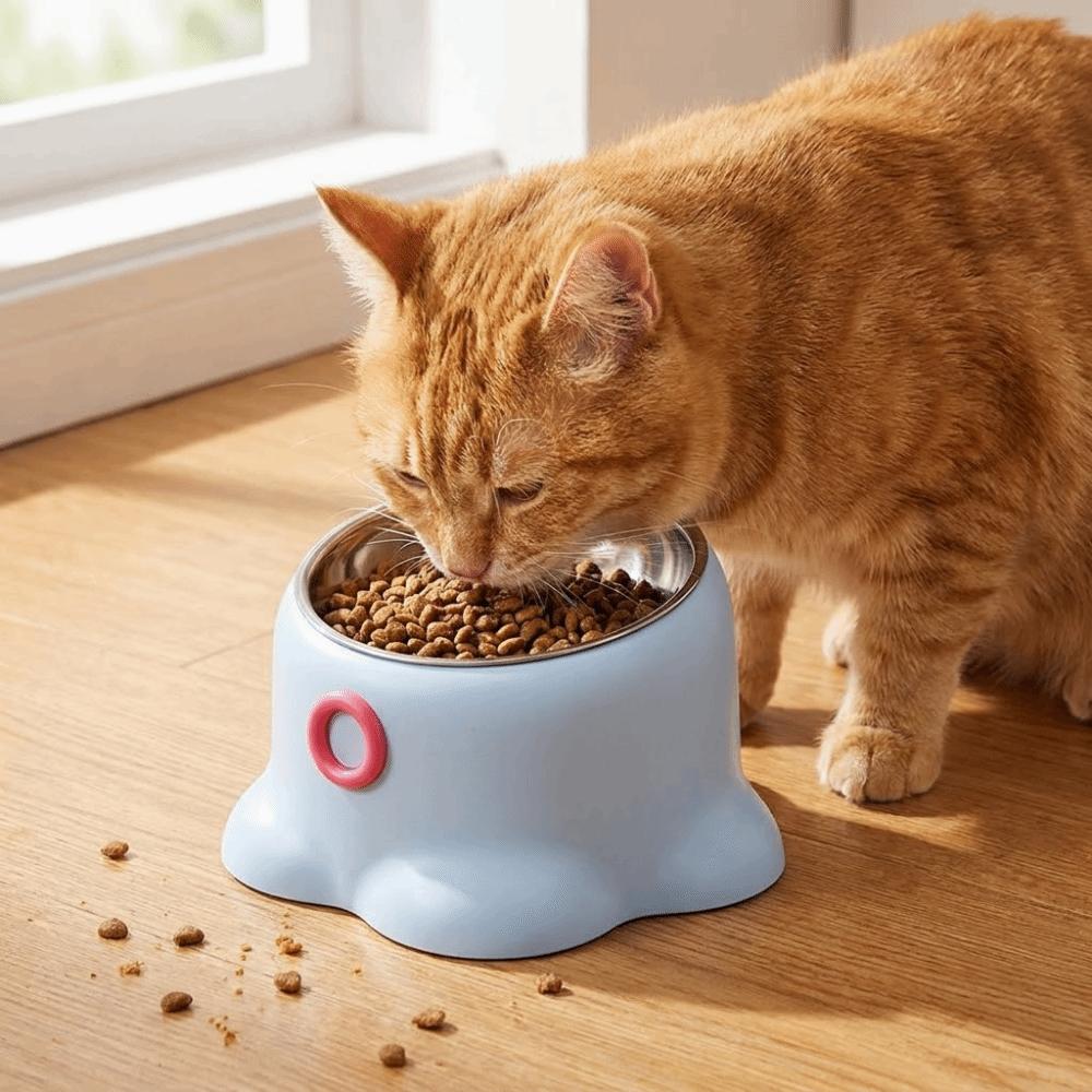 Anti-Tip Dog Food Bowl Elevated Design Cat Water Bowl Neck Protector Cat Bowls  Pet Drinking