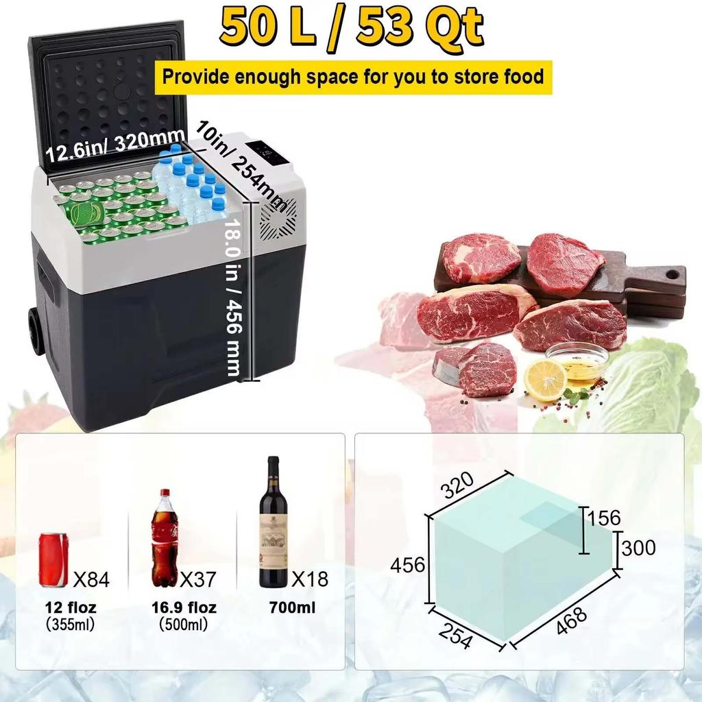 SIHAO Draagbare Auto Koelkast Vriezer 20/22/35/45/55L Compressor Koeler 12/24V DC 110-240V