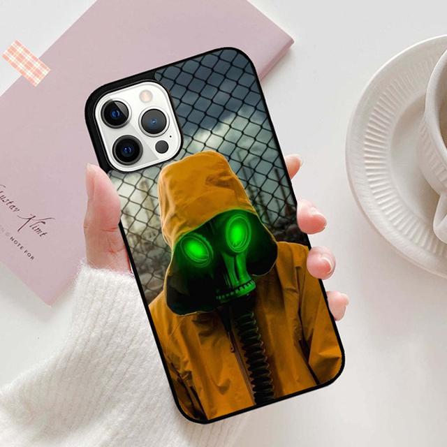 Herbstschädel Gasmaske Handyhülle Cover für iPhone 17 Air 16 16e 15 12 11 13 14 Pro Max Apple Plus Hülle