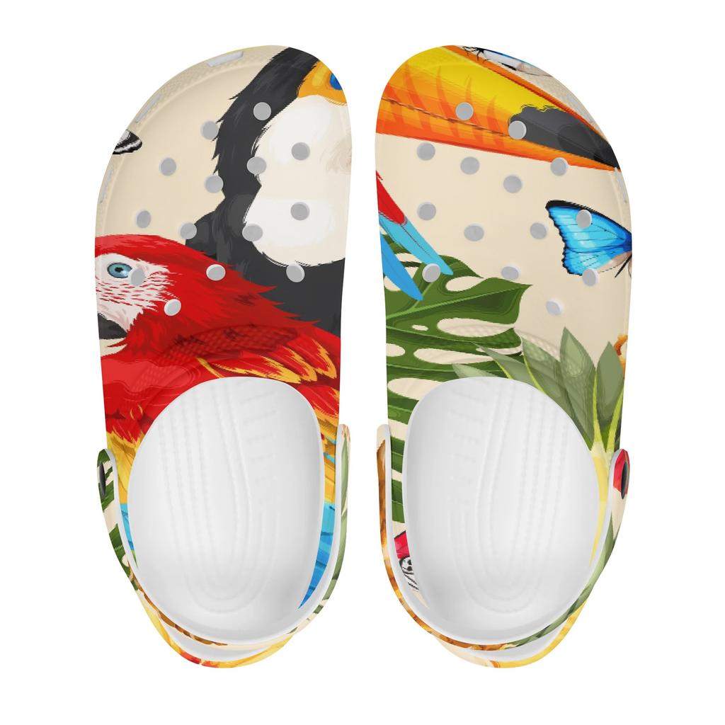 Men Women Cartoon Printed EVA Clogs Flexible Lightweight Slip On Casual Shoes Flexible Soft Sole Summer Sandals Easy Daily Wear