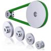 PU round belt pulley 10mm round belt single groove V-O belt pulley aluminum alloy motor single spindle transmission wheel